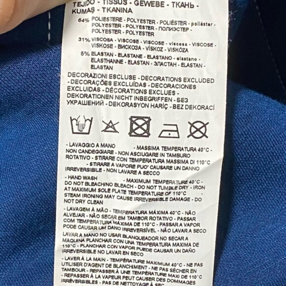 Emporio Armani Blue Logo Jumper Size M — Men’s Lightweight Knit - Picture 10 of 11